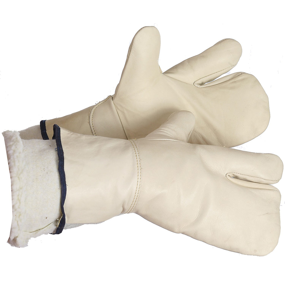 1 Fingered Full Grain Leather Mitt With Removable Pile Lining – Ecotrex