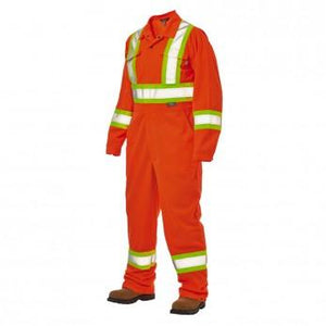 Orange safety unlined coverall