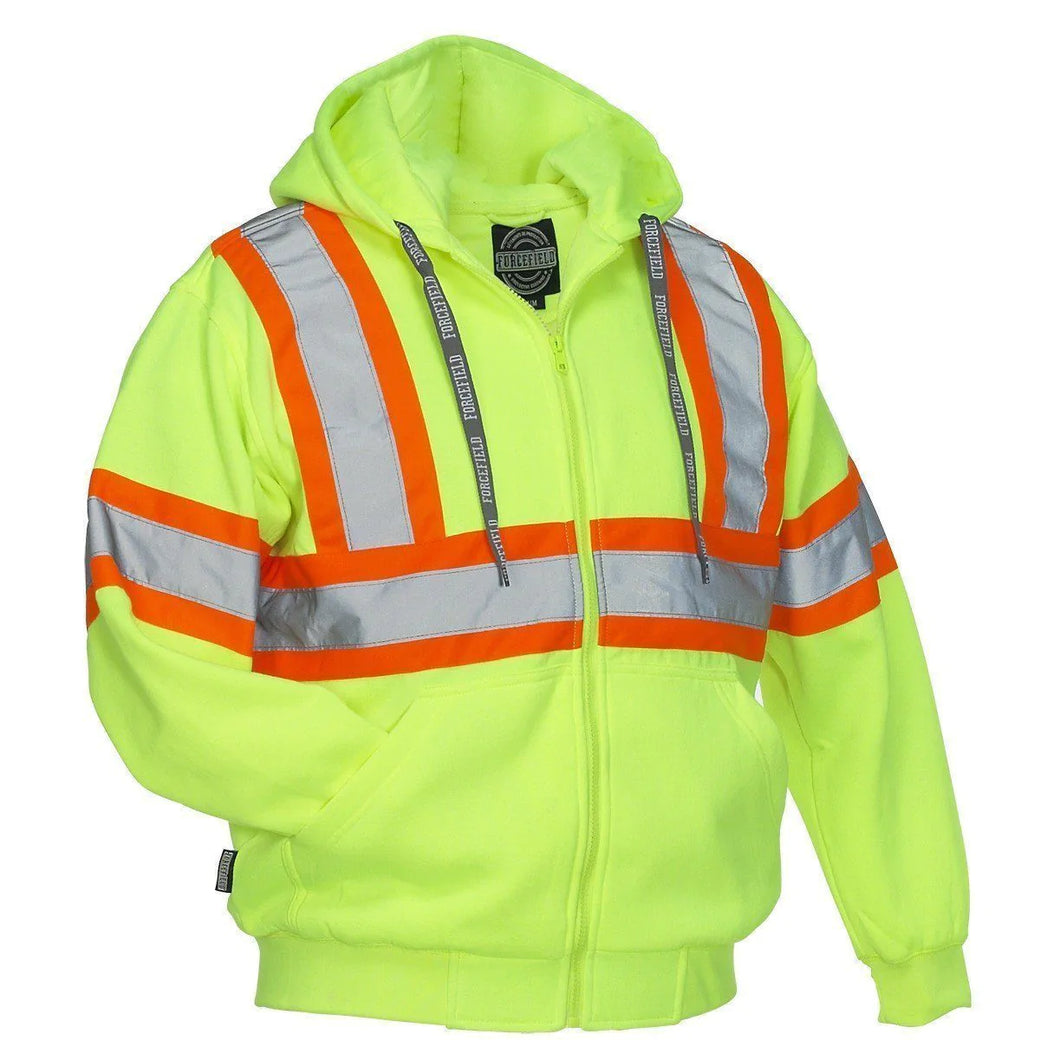 Hi Vis Safety Hoodie Zipper