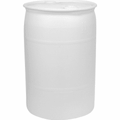 White Plastic 45 gal Barrels